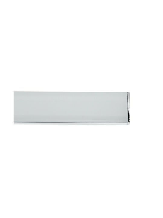 GloboStar Ellis Modern Lamp Bathroom with Integrated LED and Natural White Light Silver 60x6cm