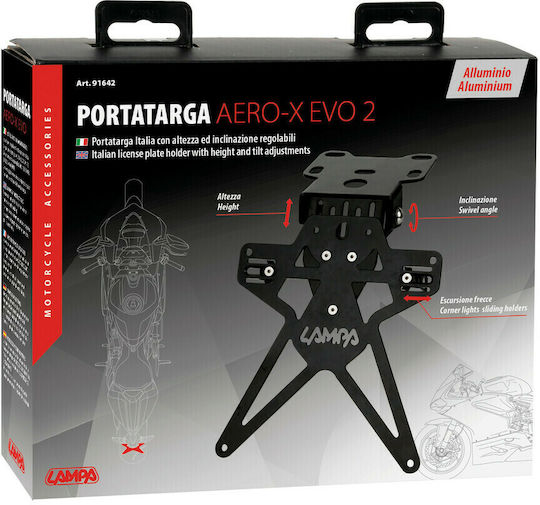 Lampa Motorcycle License Plate Holder Aero-X Evo 2 for License Plate Holder