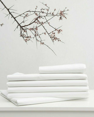 Pennie Hotel Sheet White Queen Size 240x270cm 100% Cotton 1pcs