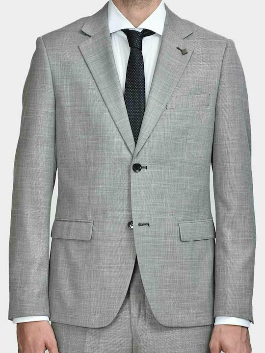 Leonardo Uomo Men's Suit Slim Fit Gray -3