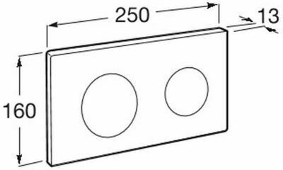 Roca PL10 Spülplatten für Toiletten Doppelspülung