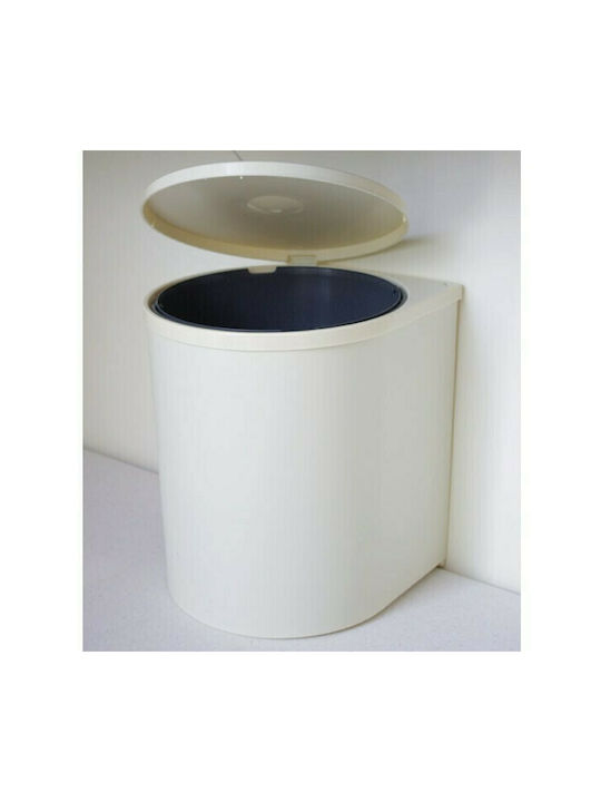 Mülleimer für Schrank Kunststoff Weiß 33x27x34cm