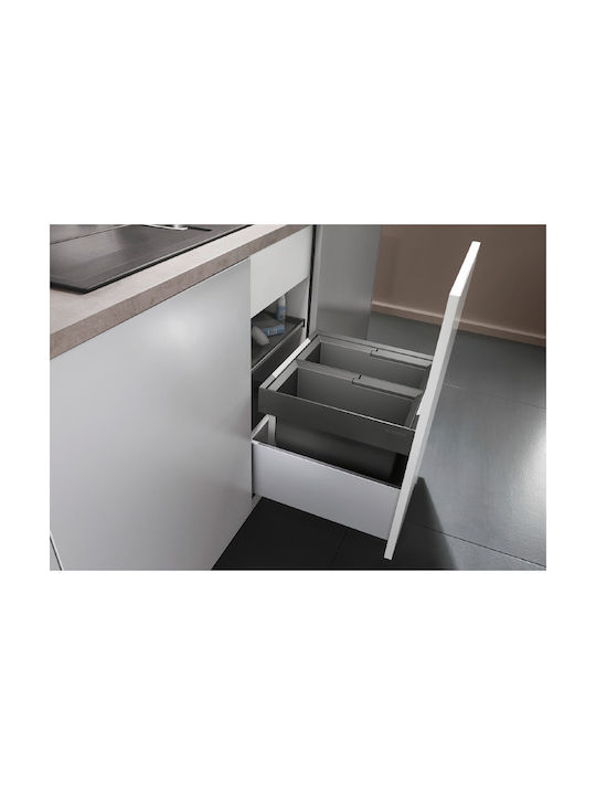 Blanco Flexon ΙΙ 45/2 Waste Bin Recycling Plastic for Cabinet Black 32lt 1pcs