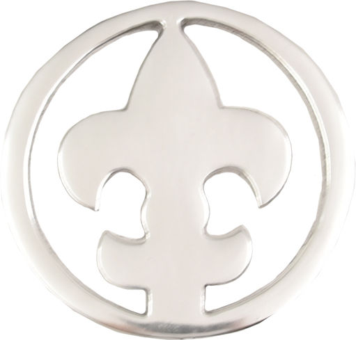 InTheBox Fleur De Lis Σουβέρ Στρογγυλό Μεταλλικό Ασημί 9.7cm InTheBox Fleur De Lis Σουβέρ Στρογγυλό Μεταλλικό Ασημί 9.7cm