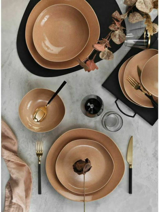 Max Home Soho / Mood Πιάτο Ρηχό από Πορσελάνη Salmon με Διάμετρο 30cm