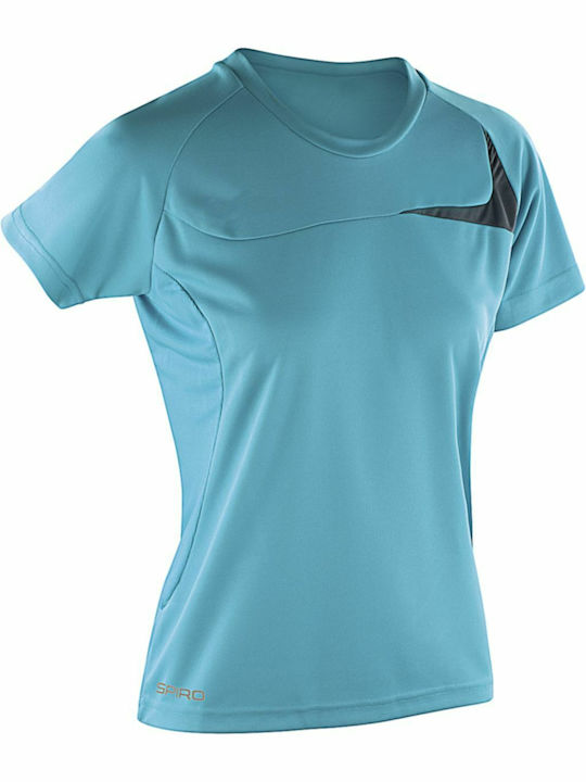 Result Ladies Dash Training Γυναικείο Διαφημιστικό T-shirt Κοντομάνικο Aqua/Grey