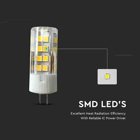 V-TAC Vt-234 Λάμπα LED 3.2W 140mm για Ντουί G4 και Σχήμα MR16 Θερμό Λευκό 385lm