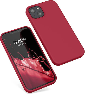 KWmobile Soft Flexible Rubber Umschlag Rückseite Silikon Classic Red (iPhone 13) 55878.208