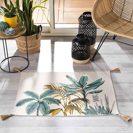 L-C Balinesia Χαλί Ορθογώνιο Καλοκαιρινό Πράσινο 60x90cm