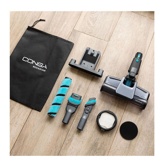 Cecotec Conga Rockstar 2500 X-Treme Wiederaufladbar 2-in-1 Staubsauger Stick & Handgerät 29.6V Schwarz