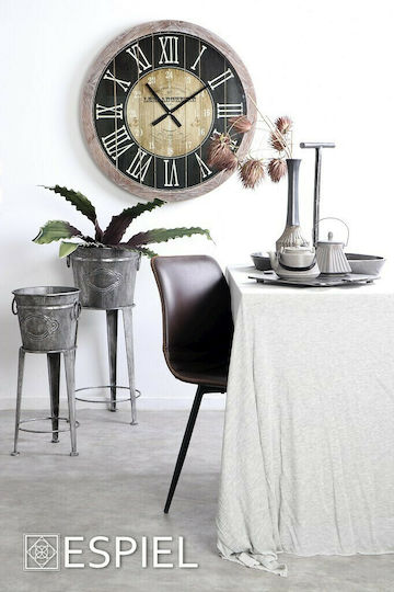 Espiel Round Aluminum Decorative Platter Black 36x36x3cm