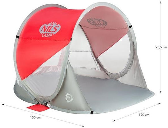 Nils NC3142 Pop Up Für 4 Personen Rote