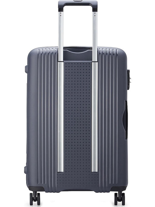 Delsey Ordener Medium Hard Gray Suitcase With 4 Wheels Height 66cm