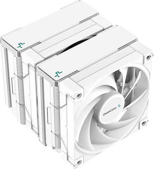 Deepcool AK620 Ψύκτρα Επεξεργαστή Διπλού Ανεμιστήρα για Socket AM4/AM5/1200/115x/1700 Λευκή