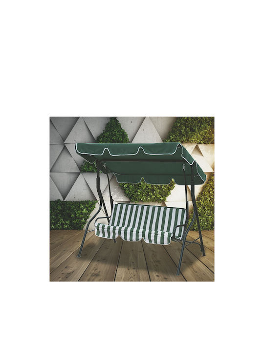 Katia Leagăn cu bază și pernă 3 Locuri Metal Verde L172xL110xH155cm