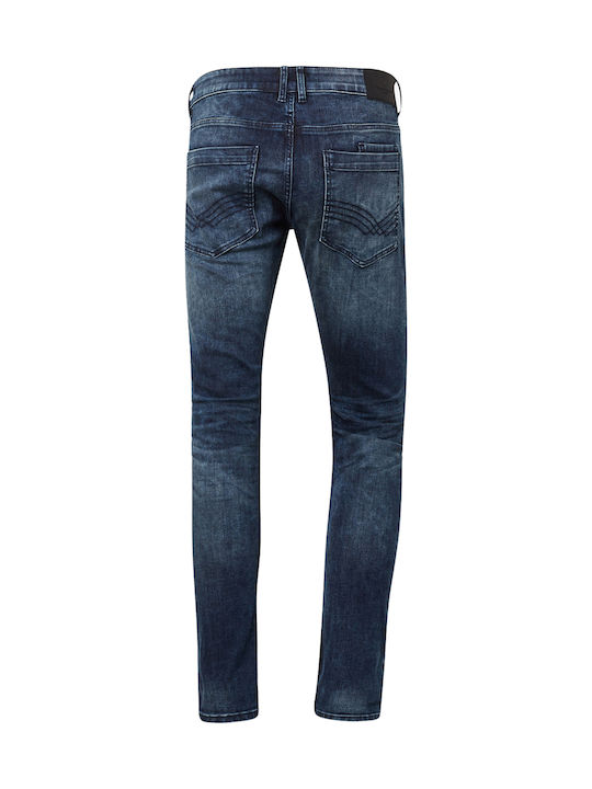 Men's Jeans Pants with Slim Fit Mid Stone Wash Denim
