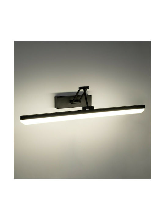 GloboStar Mara Modern Wandleuchte mit Integrierter LED und Natürliches Weiß Licht Schwarz 60x13cm