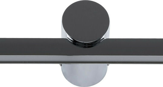 GloboStar Rosa Modern Lamp Bathroom with Integrated LED and Natural White Light Silver 15x7cm