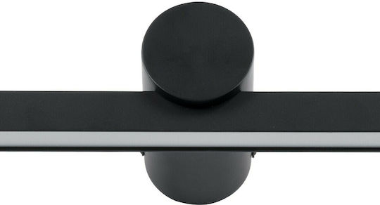 GloboStar Rosa Modern Lamp Bathroom with Integrated LED and Natural White Light Black 60x15x7cm