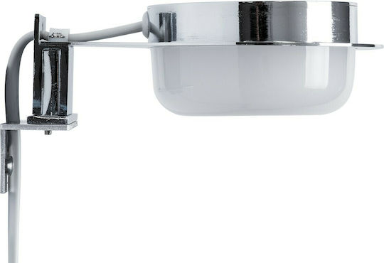 GloboStar Kiara Modern Lamp Bathroom with Integrated LED and Natural White Light Silver 13x3cm