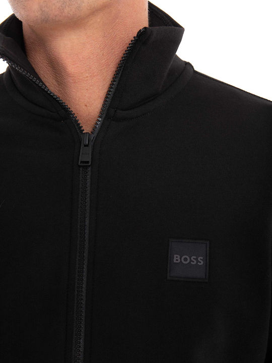 Men's Sweatshirt Jacket with Pockets Black