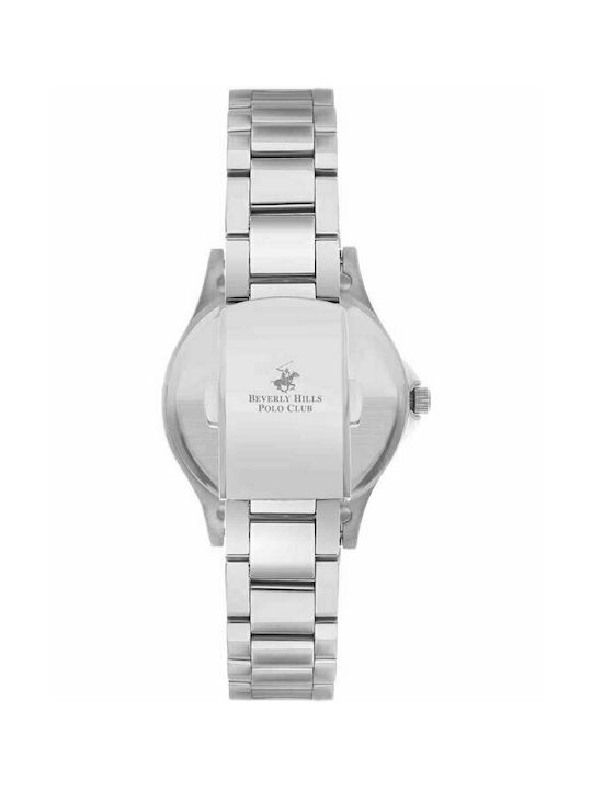 Beverly Hills Polo Club Diamonds Watch with Silver Metal Bracelet