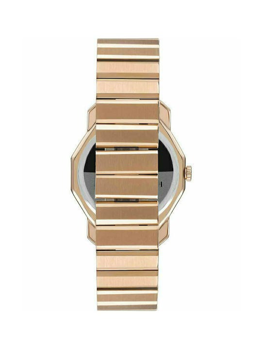 Beverly Hills Polo Club Diamonds Watch with Pink Gold Metal Bracelet