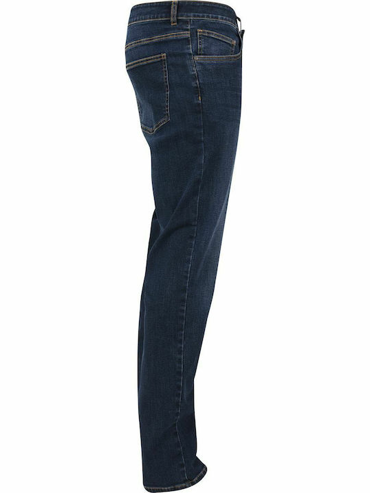 TB1437 Men's Jeans Pants Elastic with Loose Fit Navy Blue