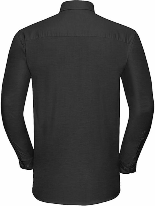 Russell Europe Men's Shirt Long Sleeve Cotton Black