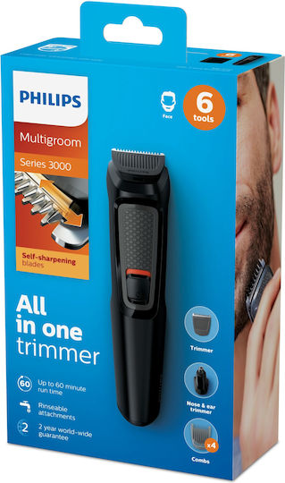 Philips Multigroom Series 3000 Set Rechargeable Hair Clipper Black MG3710/15