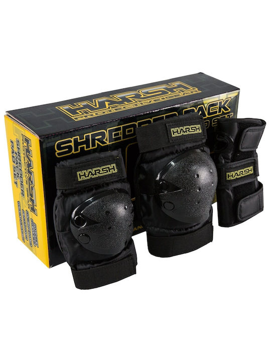 Harsh Little Shredder Children's Protective Gear Set for Rollers Black