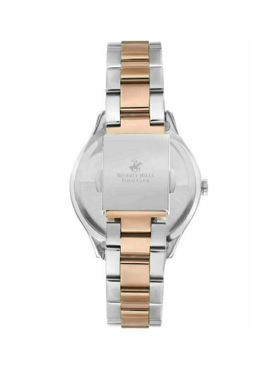 Beverly Hills Polo Club Crystals Watch with Metal Bracelet