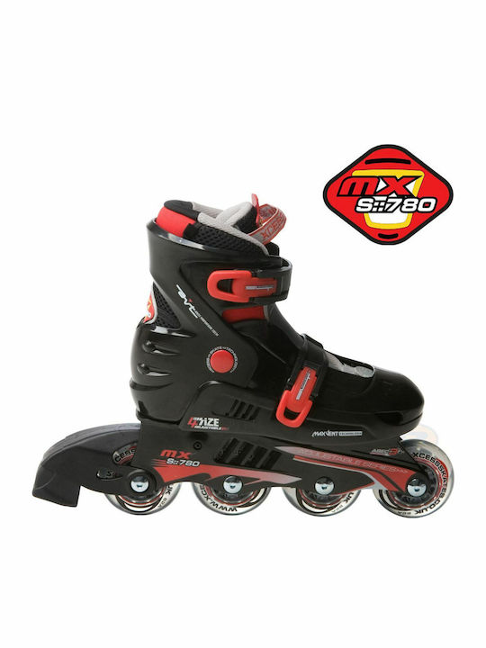 Xcess MX-S780 Inline Adjustable Rollers Black Ενηλίκων/Παιδικά Xcess MX-S780 Inline Adjustable Rollers Black Ενηλίκων/Παιδικά