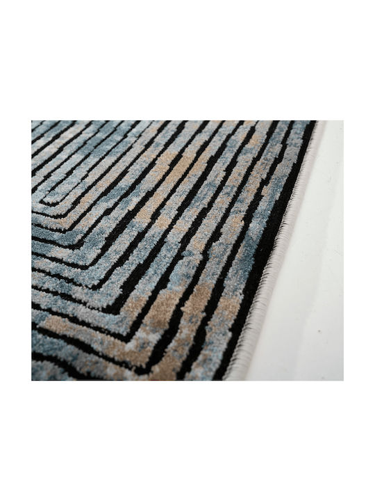 Isexan Infinity 4528 Rug Rectangular with Fringes Blue