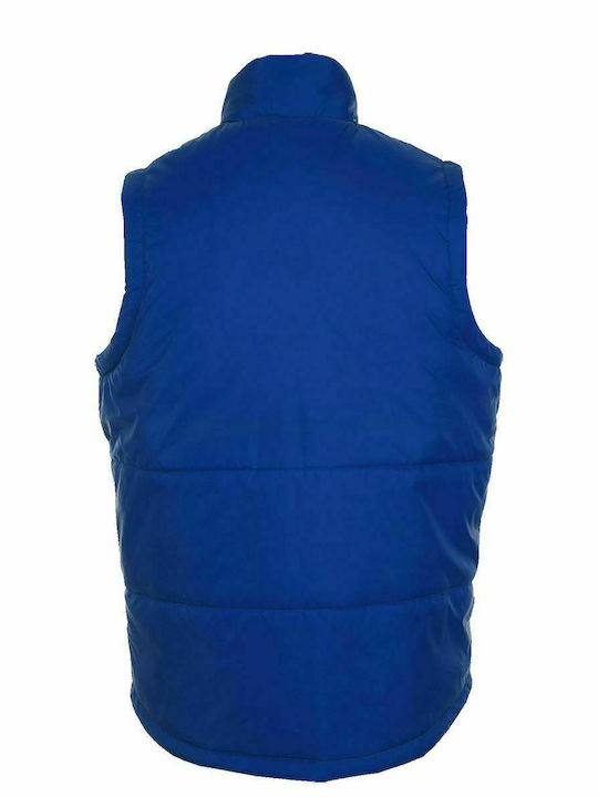 Sol's Warm Men's Sleeveless Puffer Jacket Blue