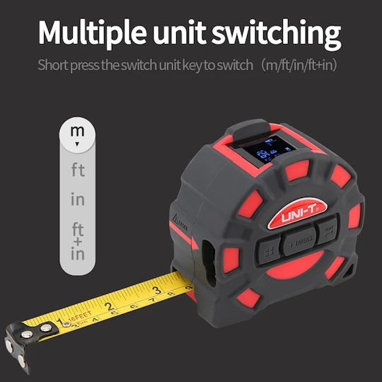 Uni-T Tape Measure with Auto-Rewind and Magnet 5m