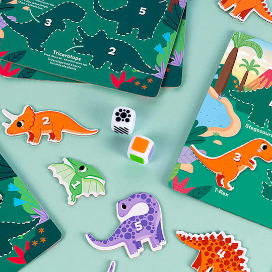 Board Game Roll A Saurus for 2-4 Players 4+ Years Old Professor Puzzle