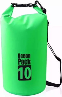 Ocean Pack Ocean Pack Στεγανός Σάκος Ώμου με Χωρητικότητα 10 Λίτρων Πράσινος