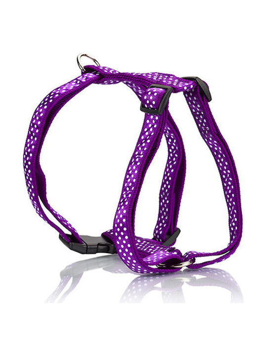 Pet Interest Σαμαράκι Σκύλου Motivo Dots Μωβ Medium 20mm x 40 - 60cm
