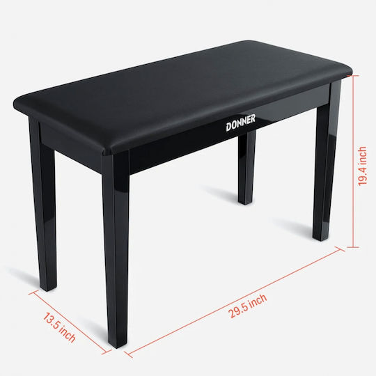 Donner EC-2087 Stool Piano L74.93xW34.29xH49.28-49.28cm