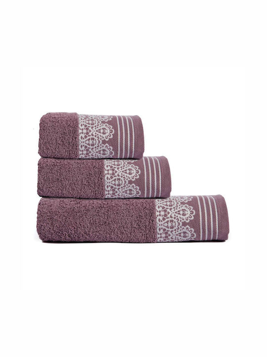 SB Home Πετσέτα Χεριών Alma 30x50εκ. Violet Βάρους 550gr/m²