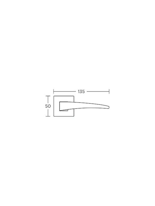 Convex Lever Middle Door with Rosette 775 775RAFS05S05 Pair with Rosette Nickel