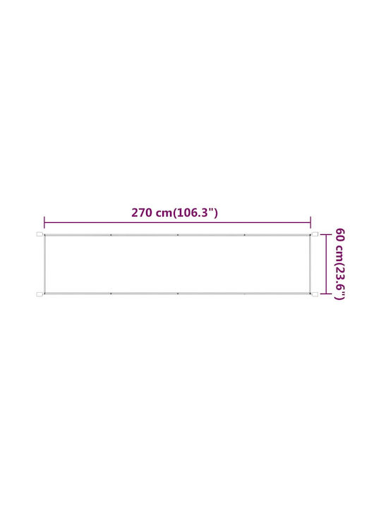 vidaXL Роло щора Тераса Oxford 0.6x2.7м