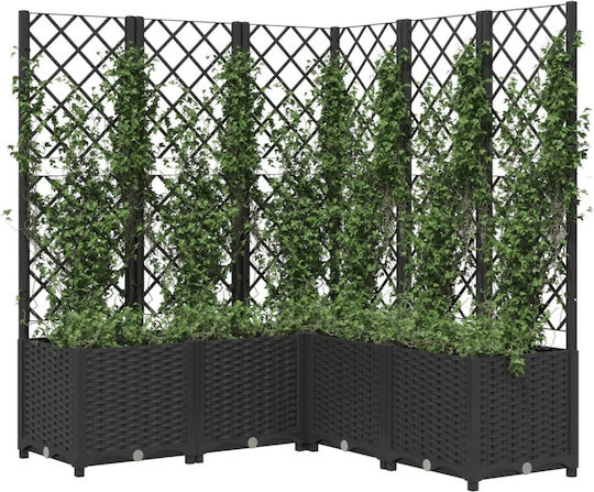 vidaXL Planter Box Plastic Black 120x120x136cm.