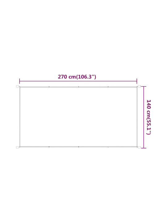 vidaXL Seitenrolloschatten Terrasse Oxford Grün 1.4x2.7m