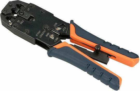 Extralink Πρέσα Ακροδεκτών Δικτύου RJ12, RJ11, RJ45, RJ10 με Απογυμνωτή