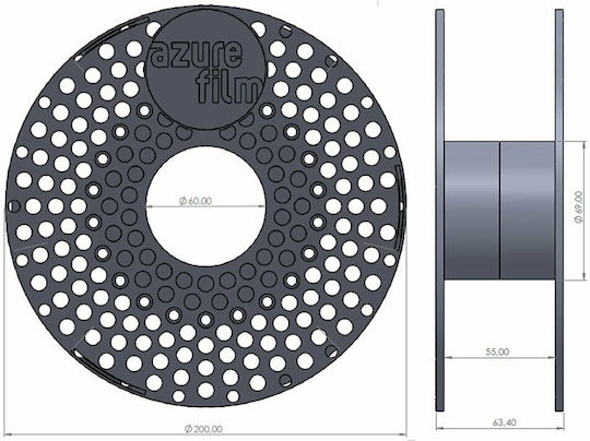 Azurefilm PLA 3D Printer Filament 1.75mm Mint Green Pastel 1kg