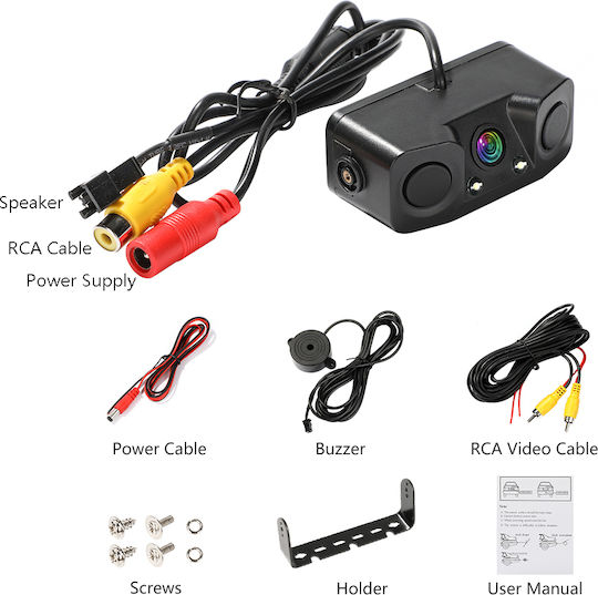 PZ451 Car Reverse Camera with Night Vision Universal