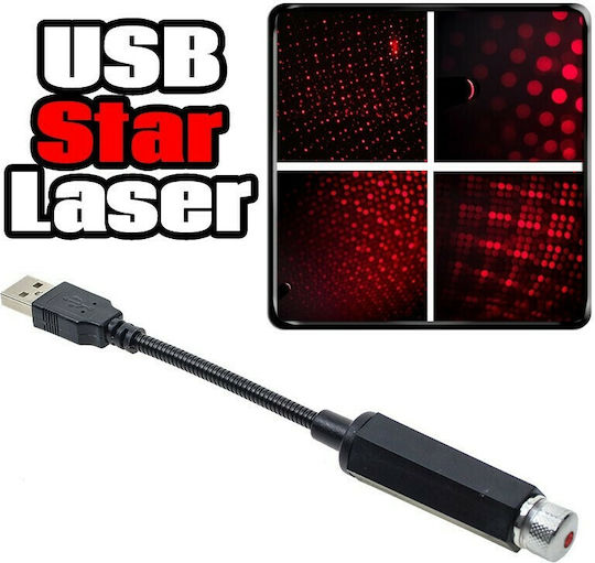 USB Star Decoration Laser LED Black