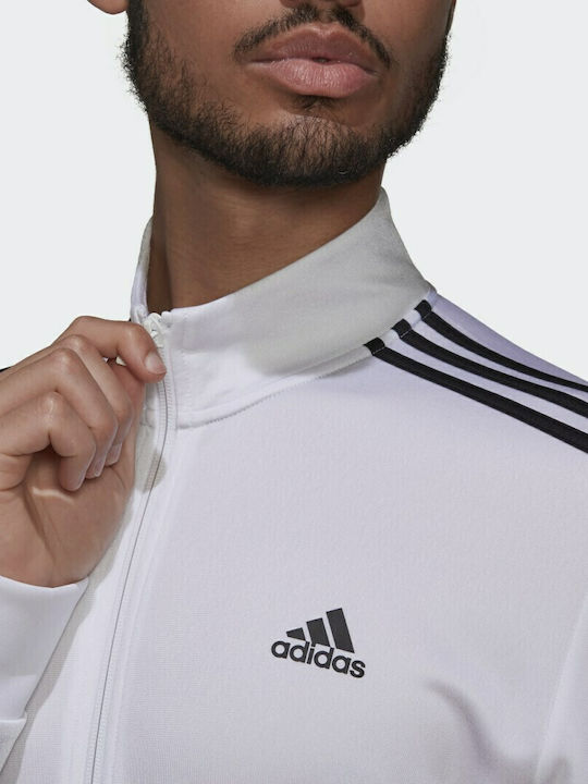 Essentials Warm-up 3-Stripes Herren-Trainingsjacke Weiß